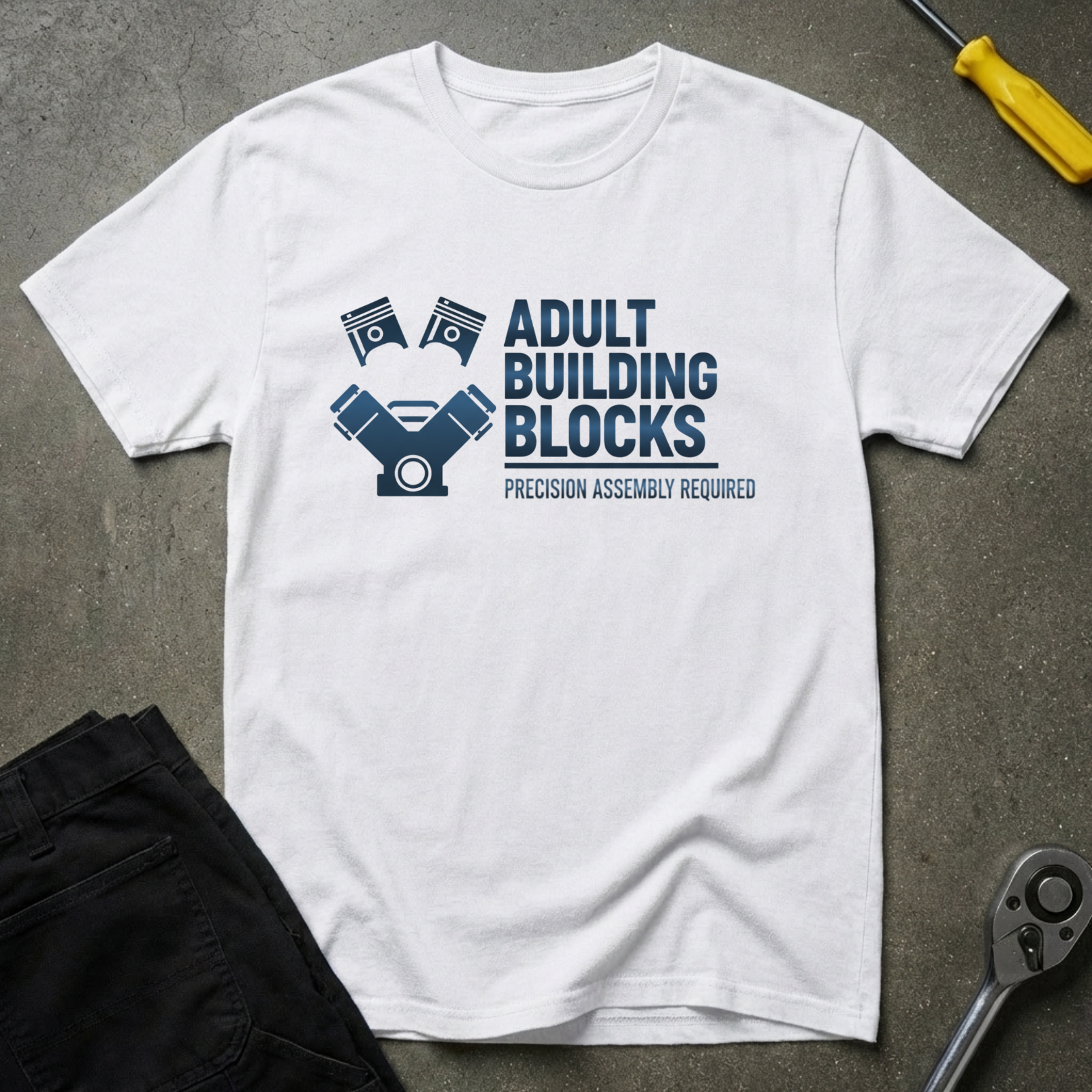 Adult Building Blocks P T-Shirt