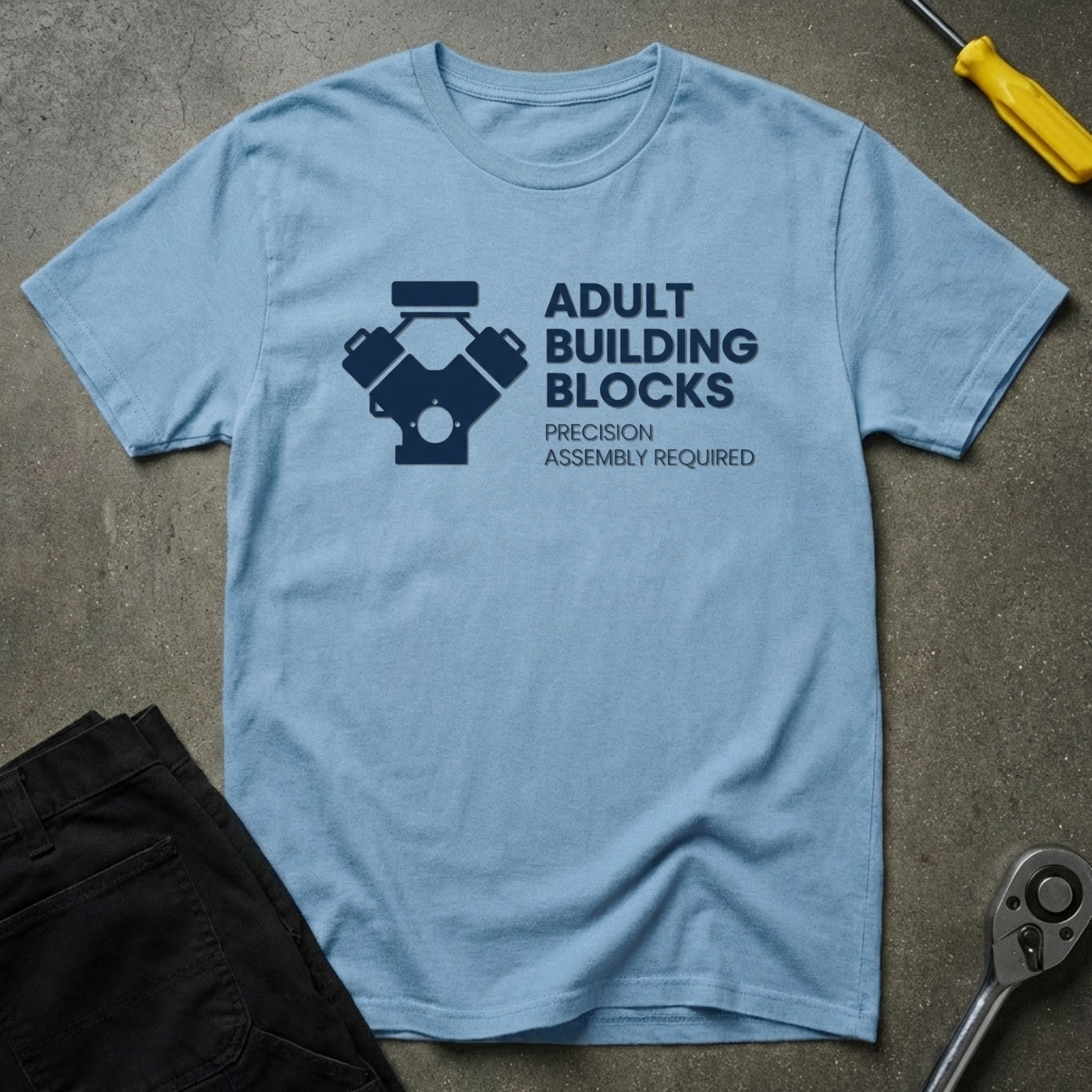Adult Building Blocks. T-Shirt
