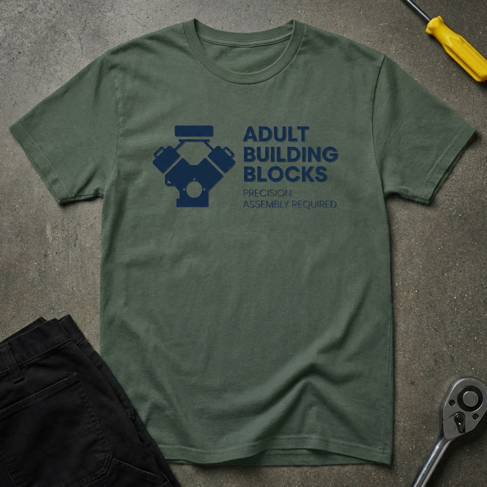 Adult Building Blocks. T-Shirt