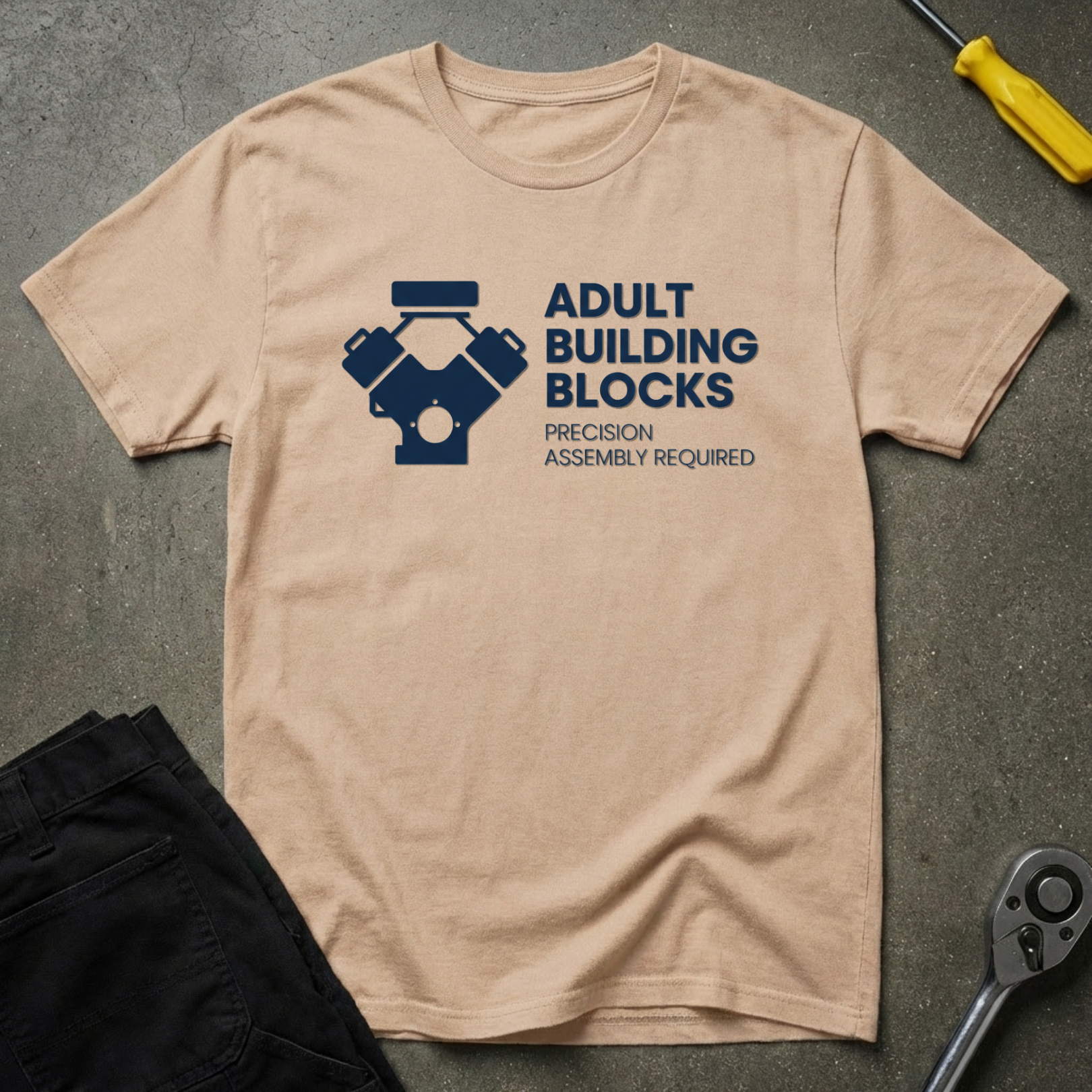 Adult Building Blocks. T-Shirt
