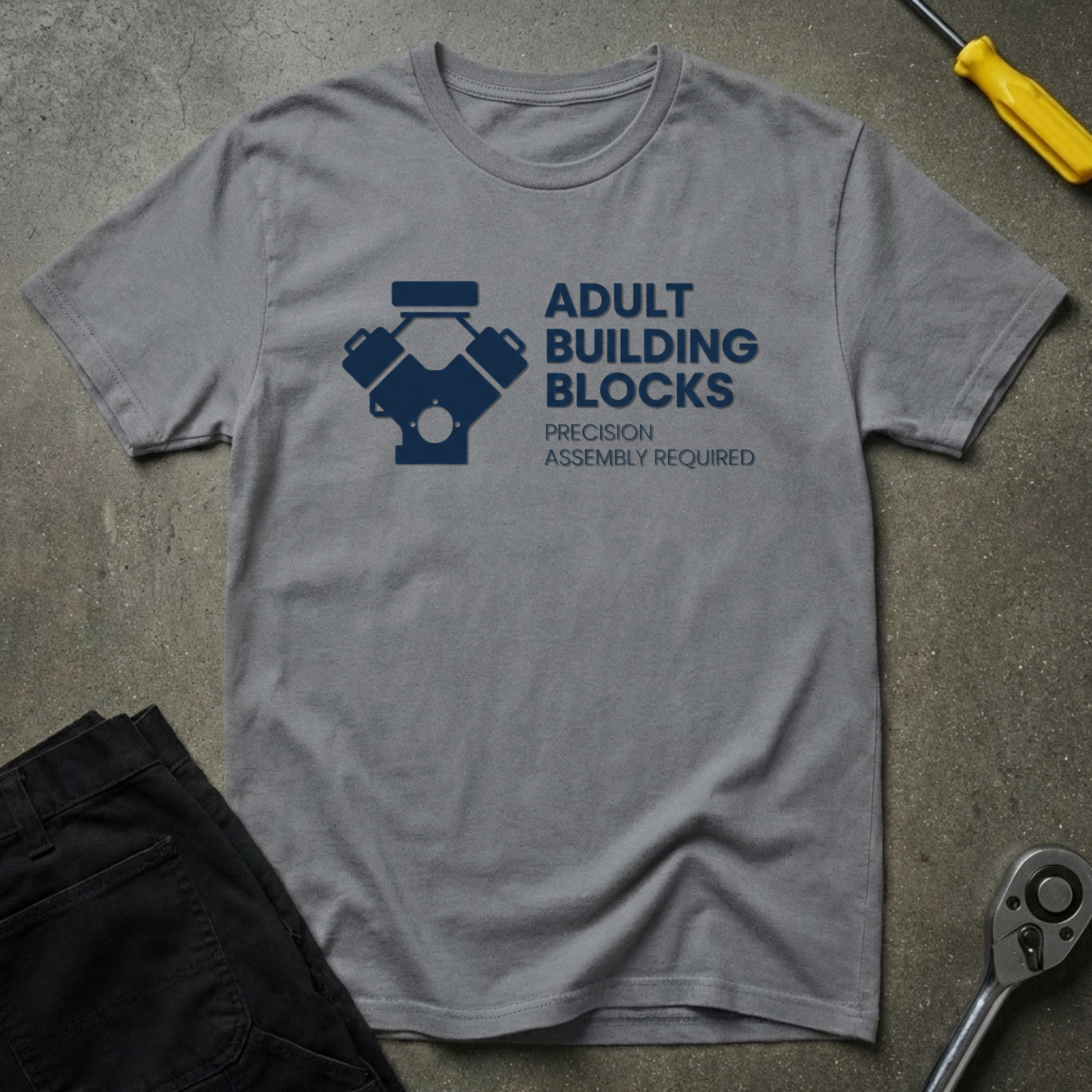 Adult Building Blocks. T-Shirt