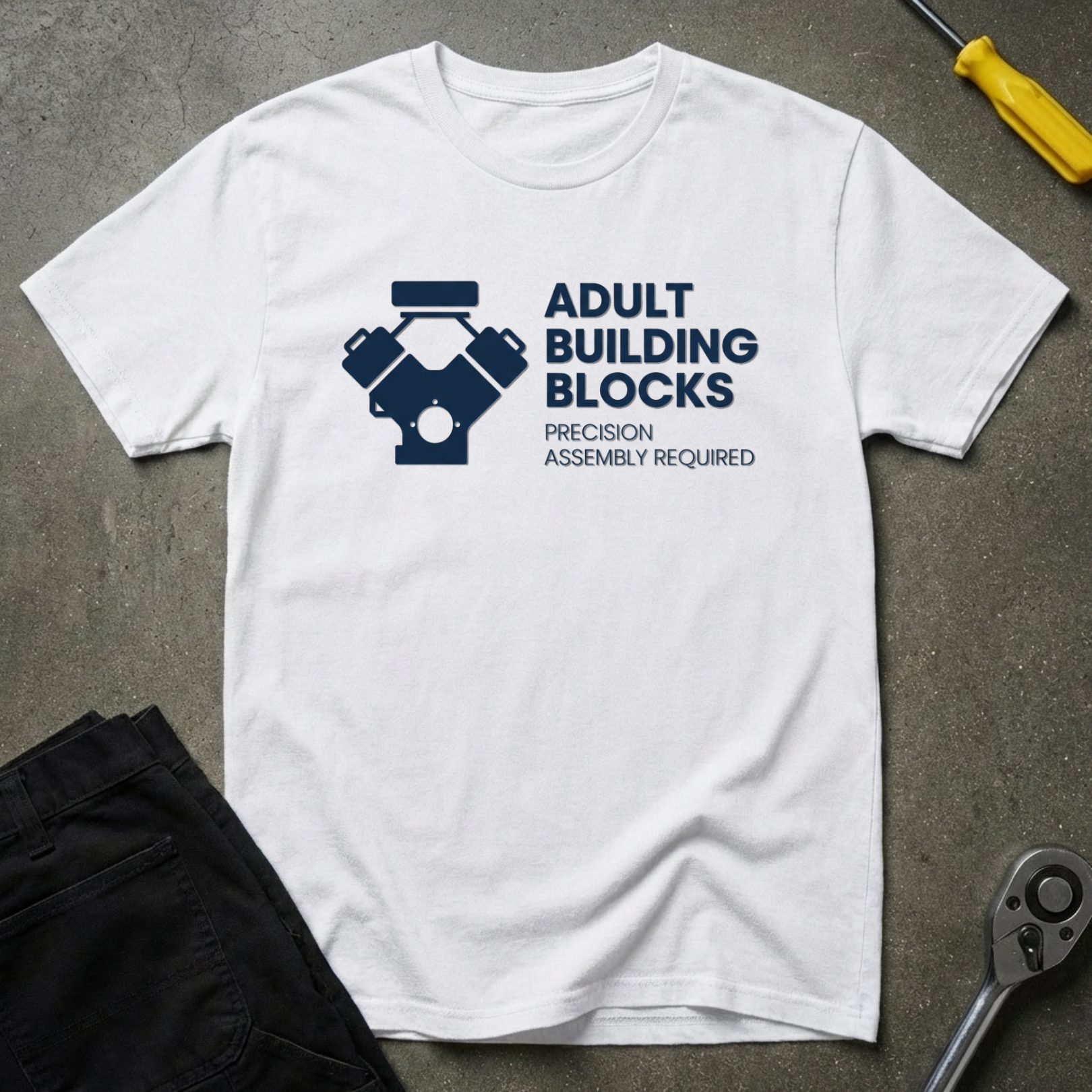 Adult Building Blocks. T-Shirt