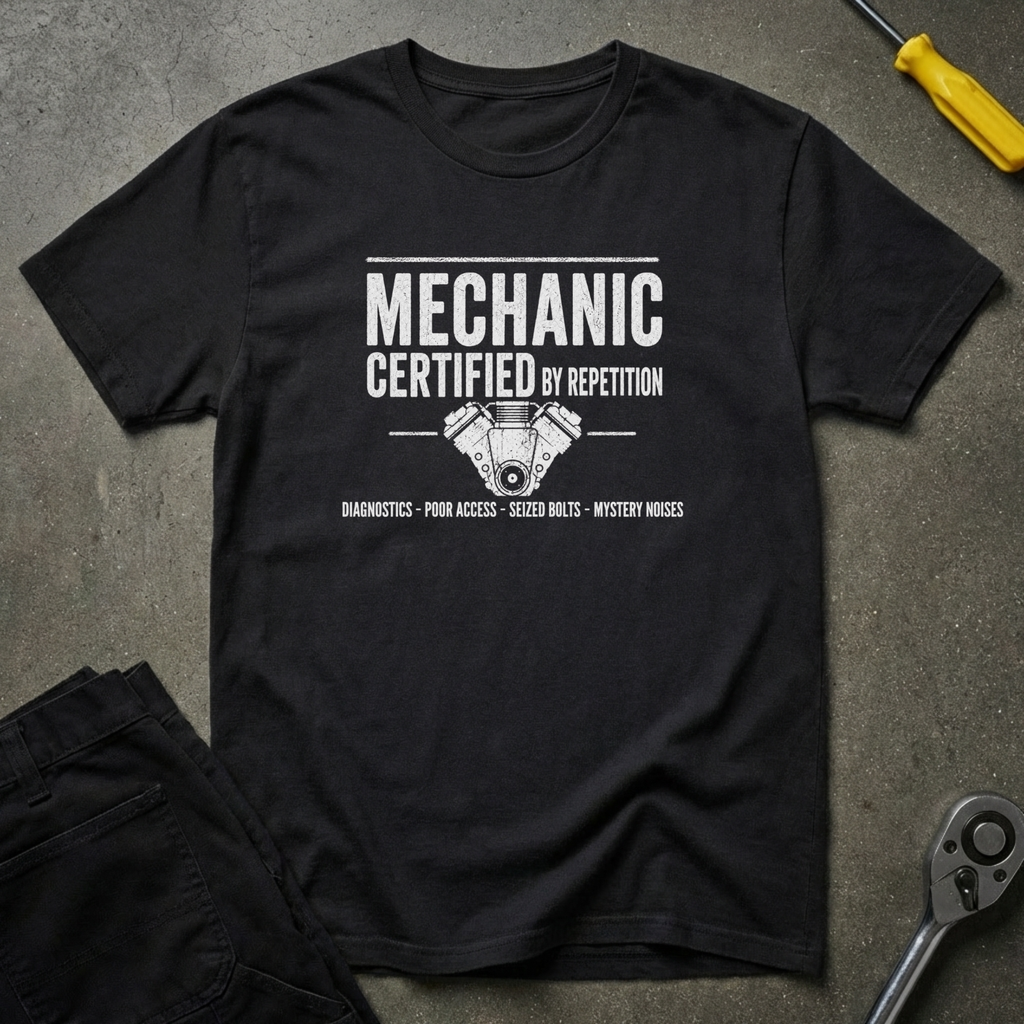 Mechanic-Certified By T-Shirt