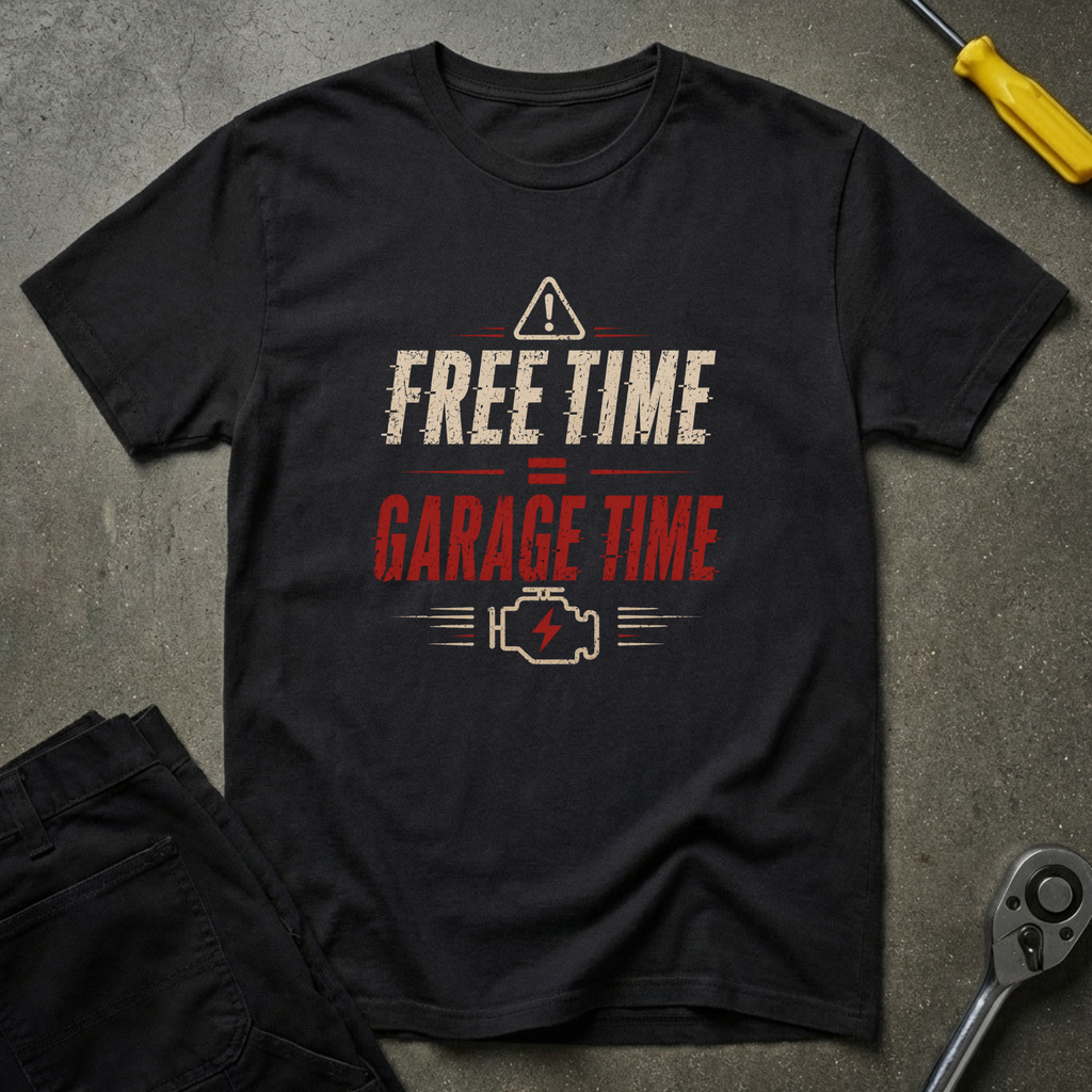Free Time = Garage T-Shirt