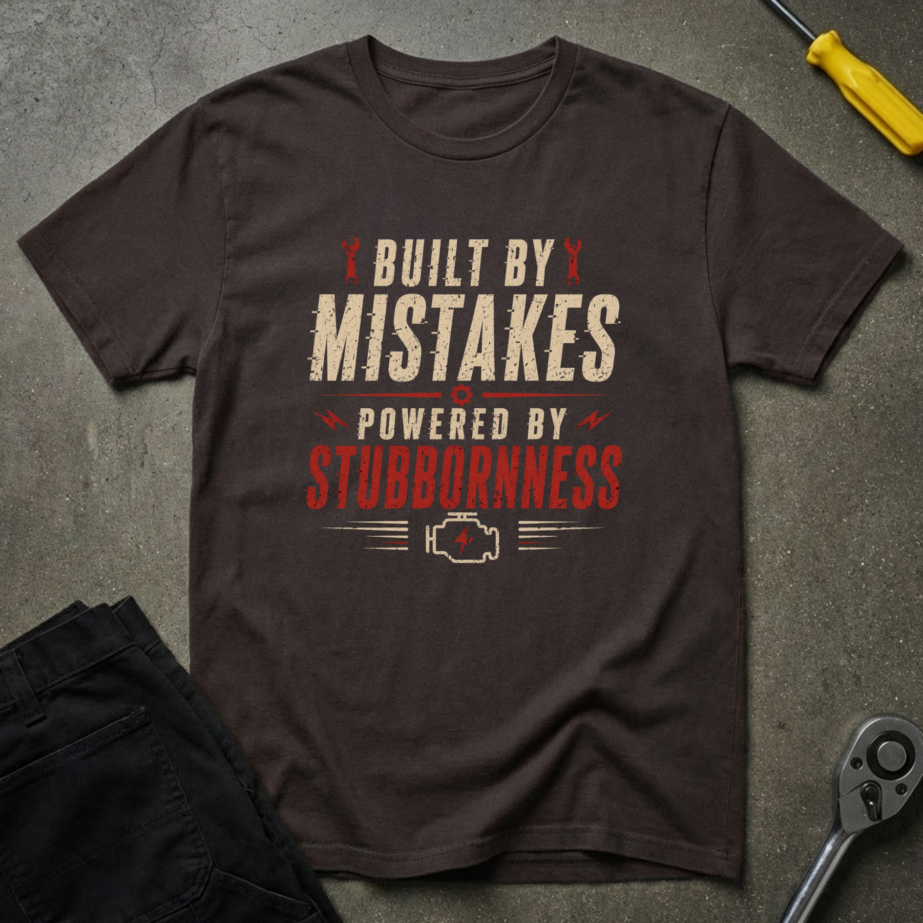 Powered By Stubborness T-Shirt