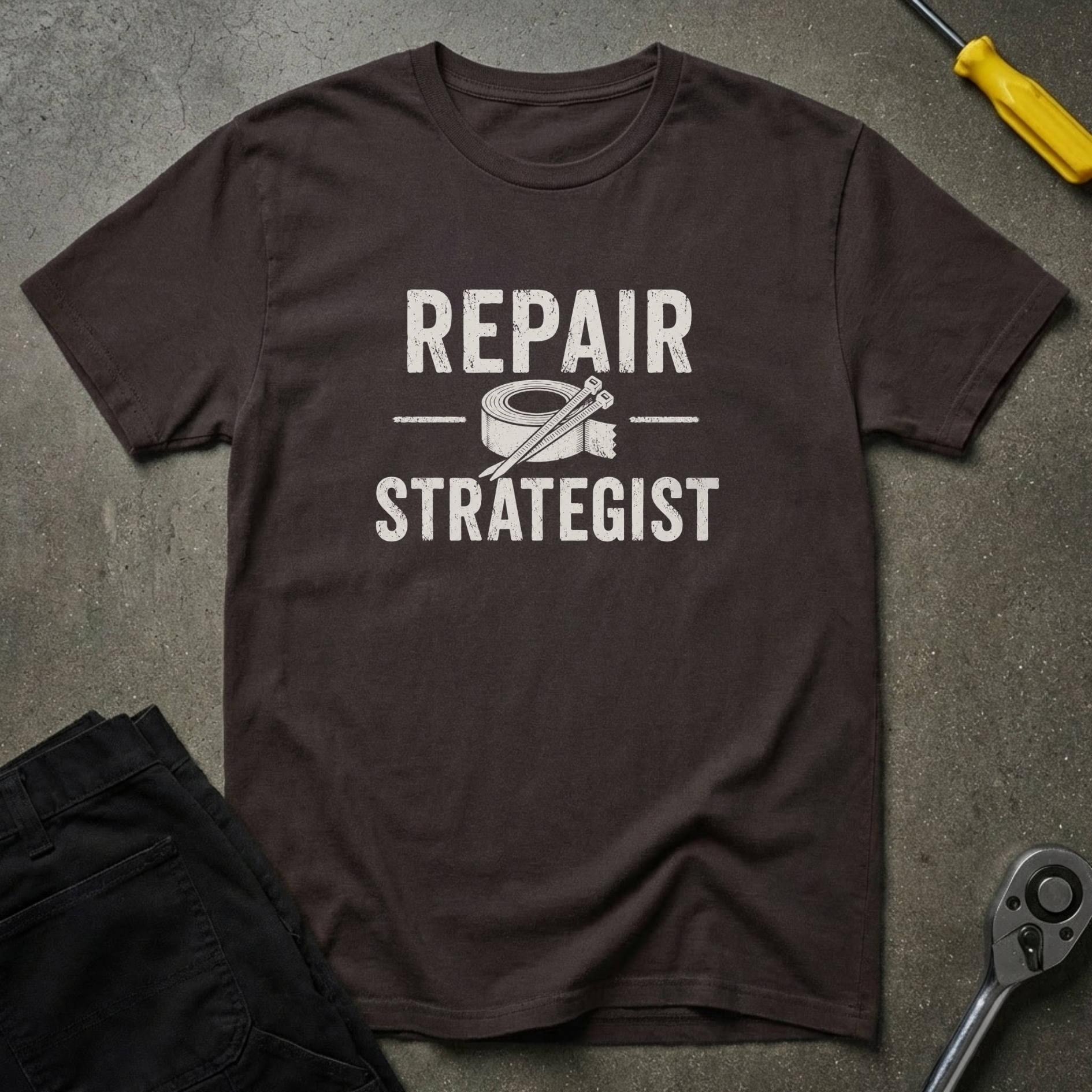 Repair Strategist-Zip&Tape T-Shirt
