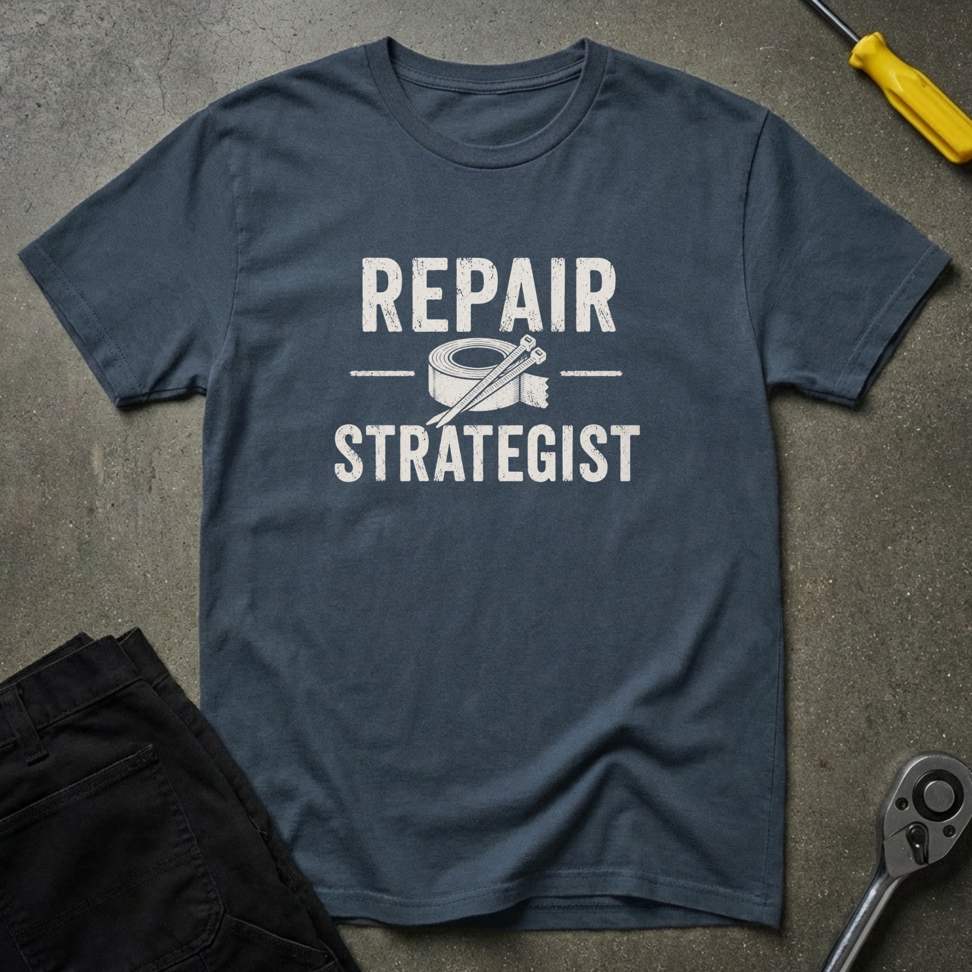 Repair Strategist-Zip&Tape T-Shirt