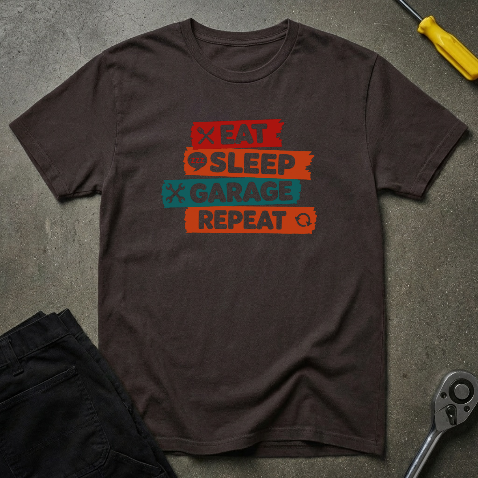 Eat Sleep Garage T-Shirt