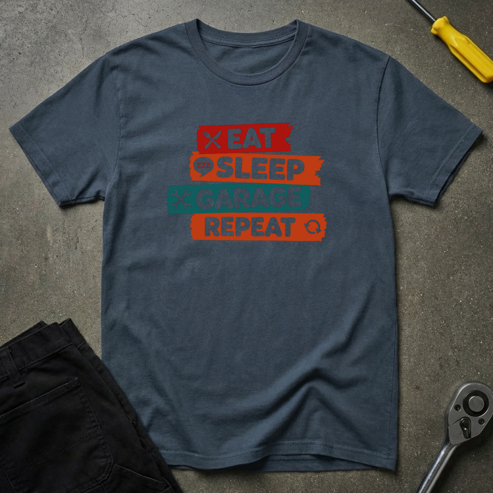 Eat Sleep Garage T-Shirt