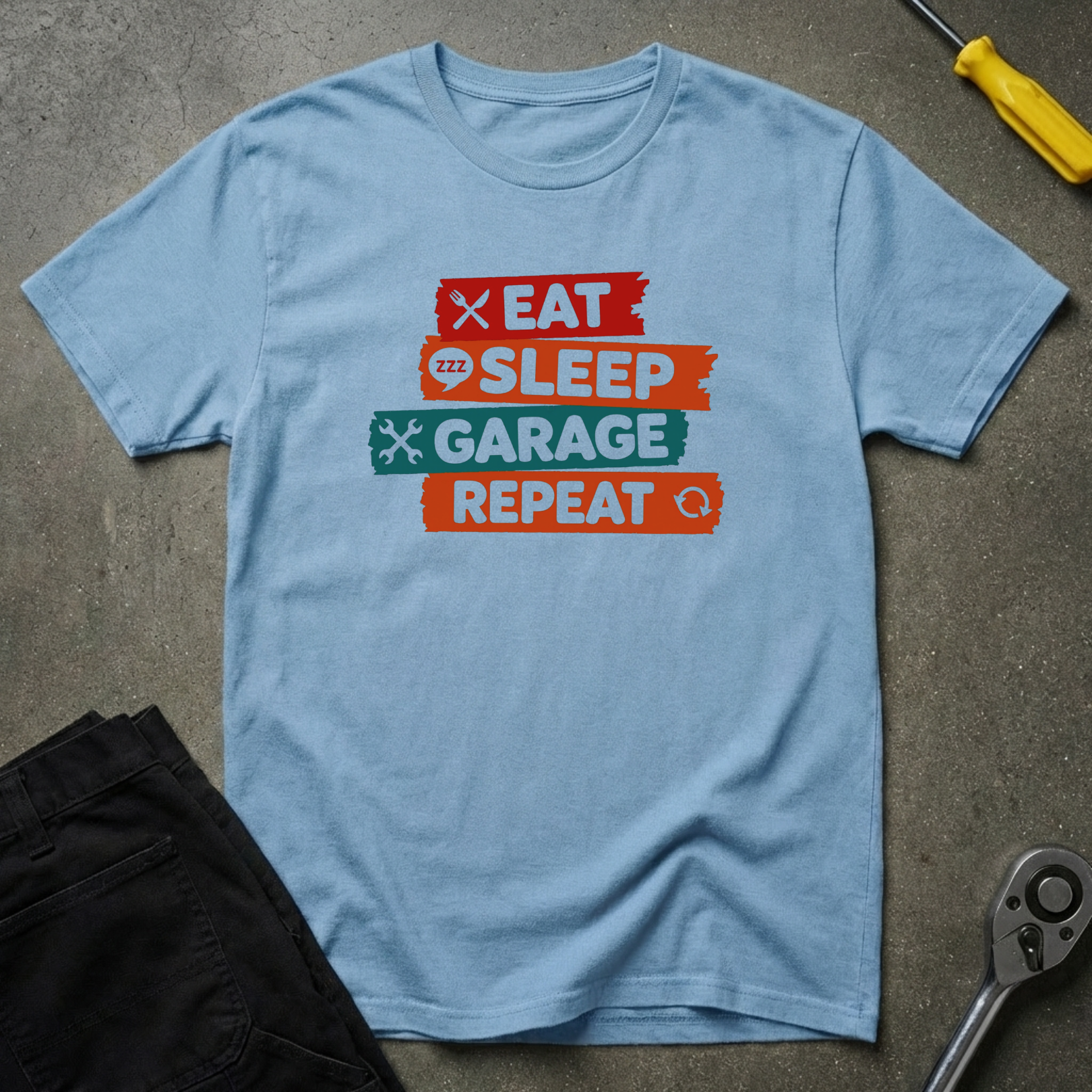 Eat Sleep Garage T-Shirt