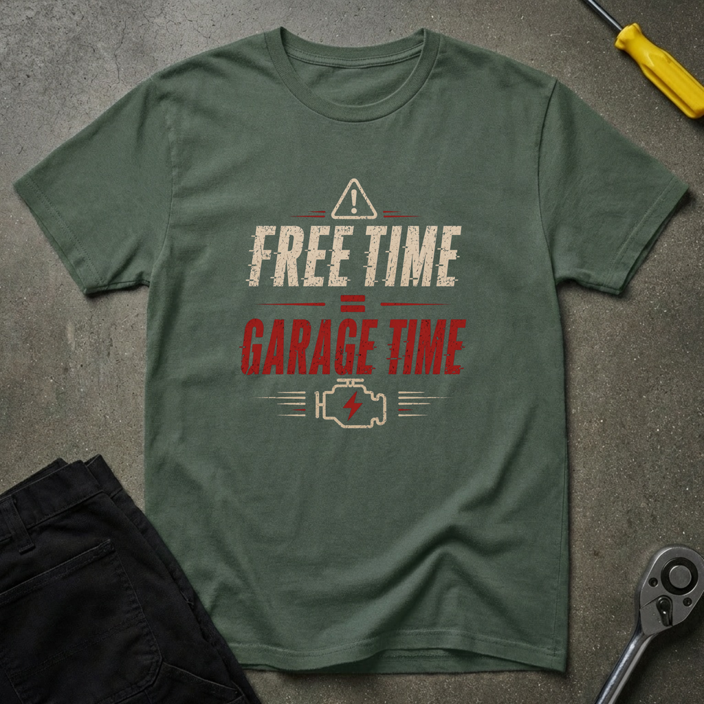 Free Time = Garage T-Shirt