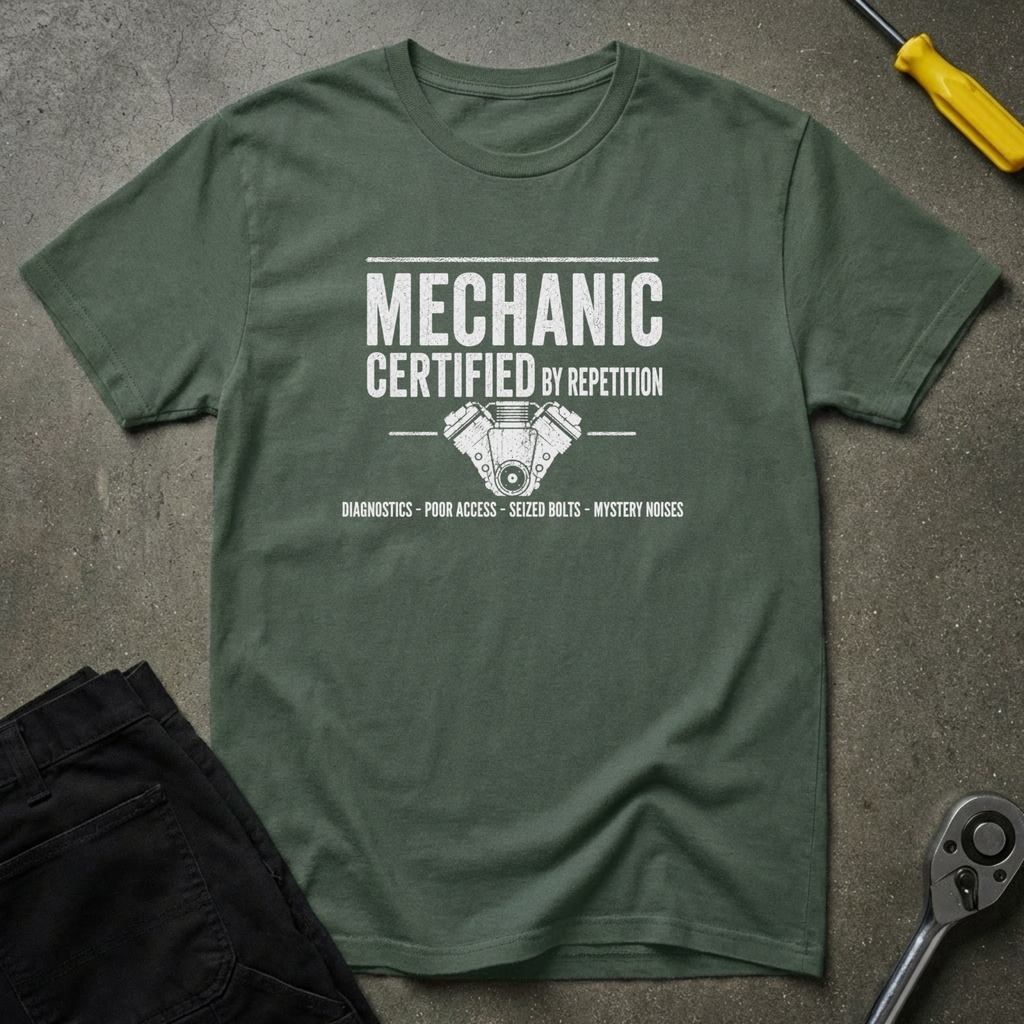 Mechanic-Certified By T-Shirt