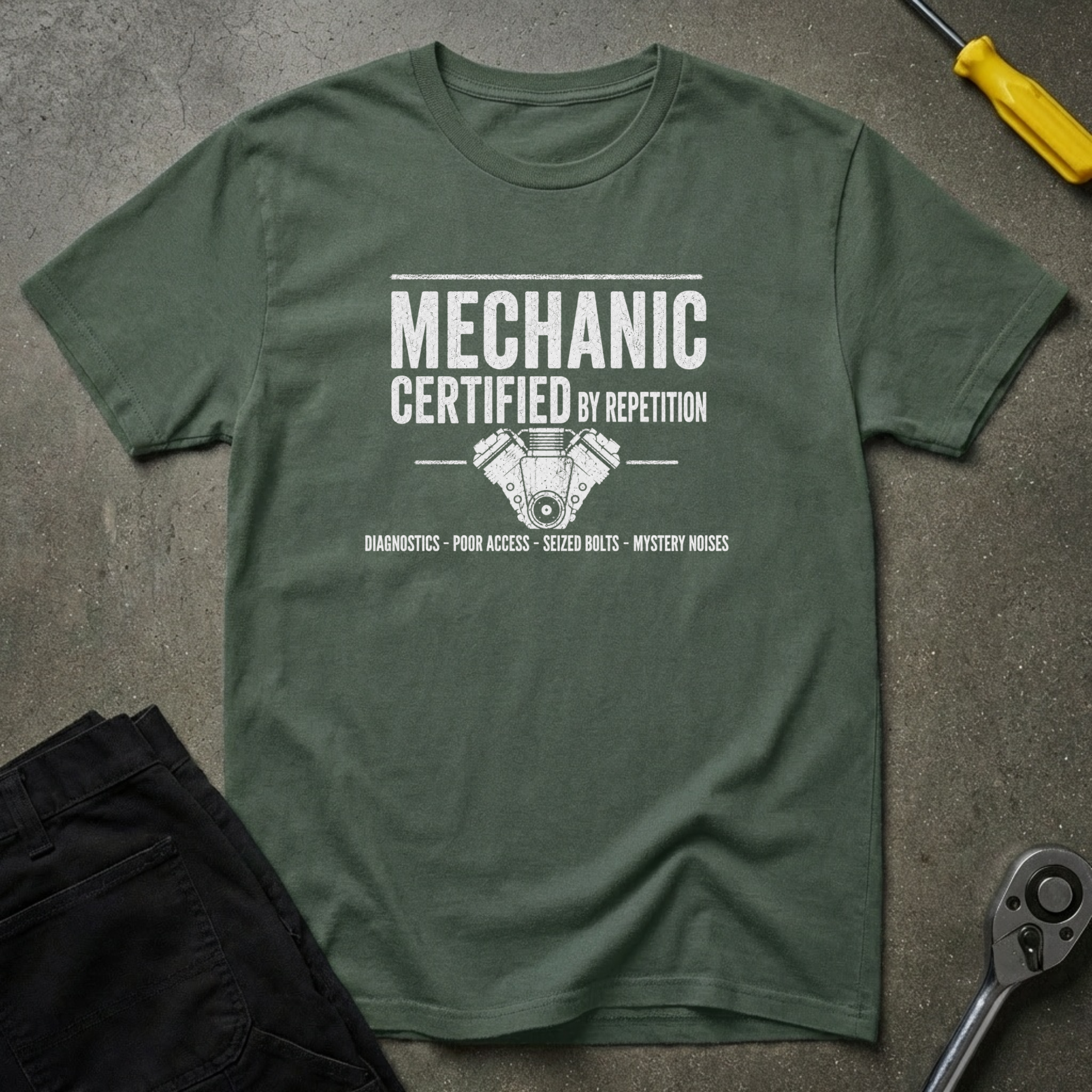 Mechanic-Certified By T-Shirt