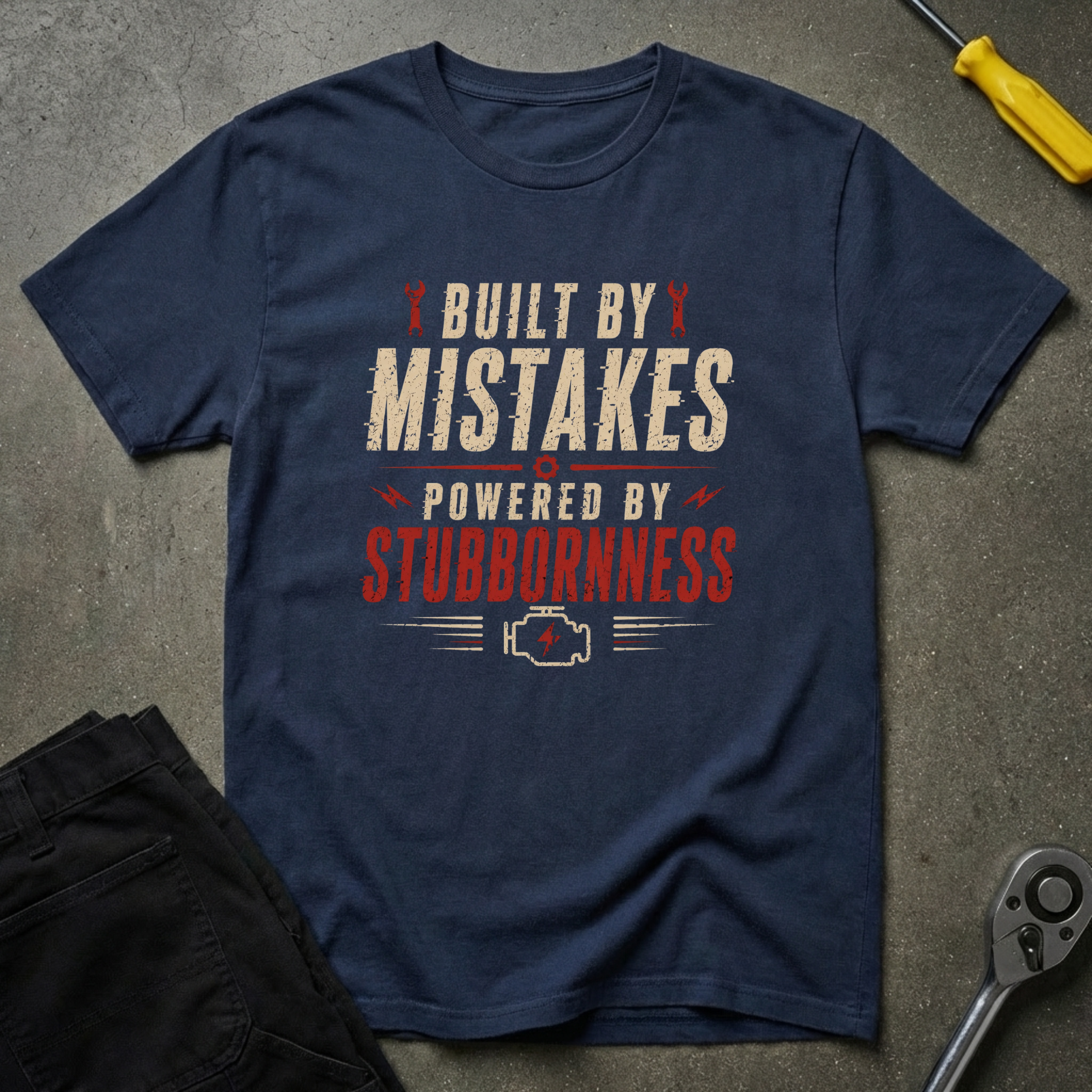Powered By Stubborness T-Shirt