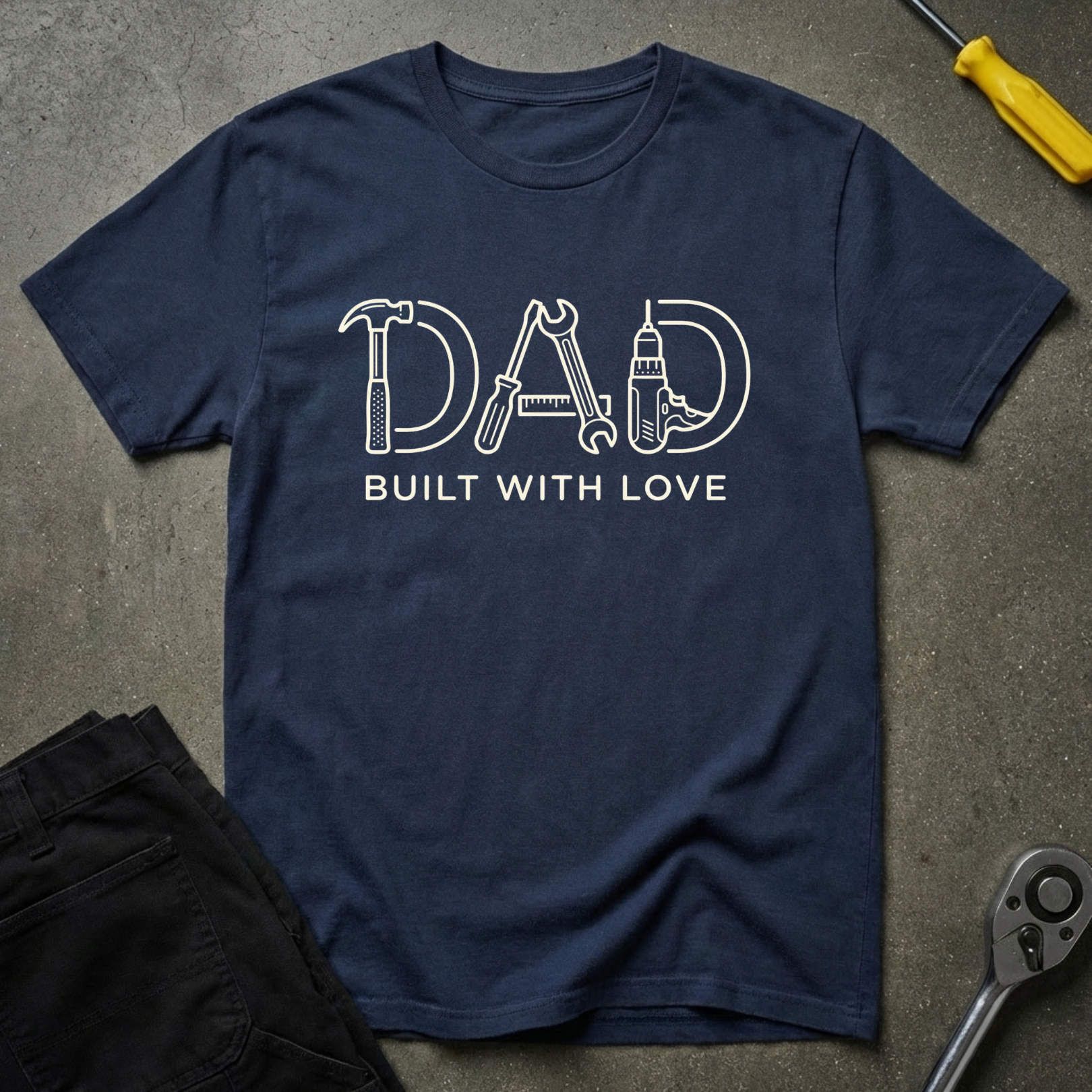 Dad Built With T-Shirt