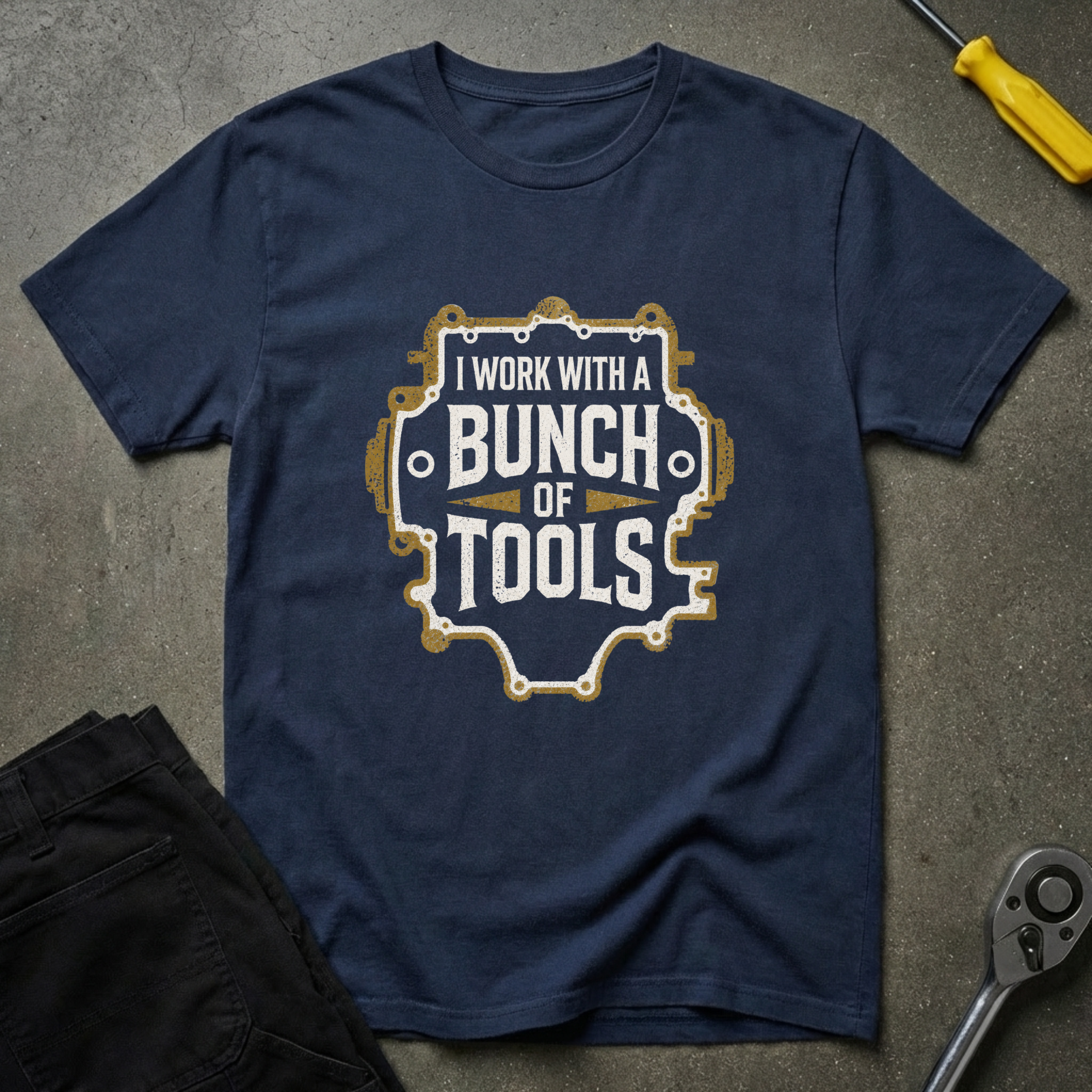 I Work With T-Shirt