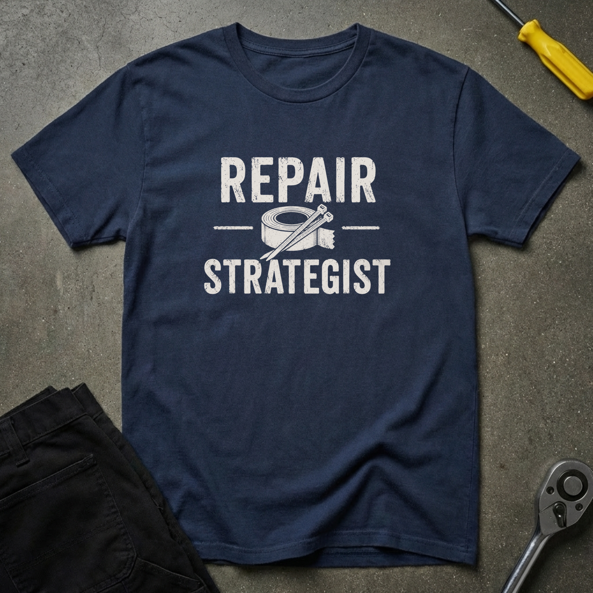Repair Strategist-Zip&Tape T-Shirt