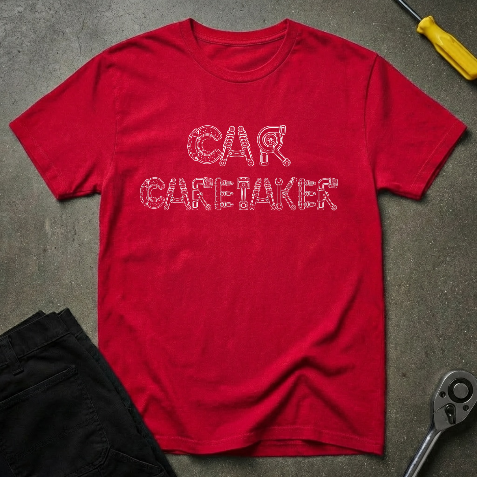 Car Caretaker w/Parts T-Shirt