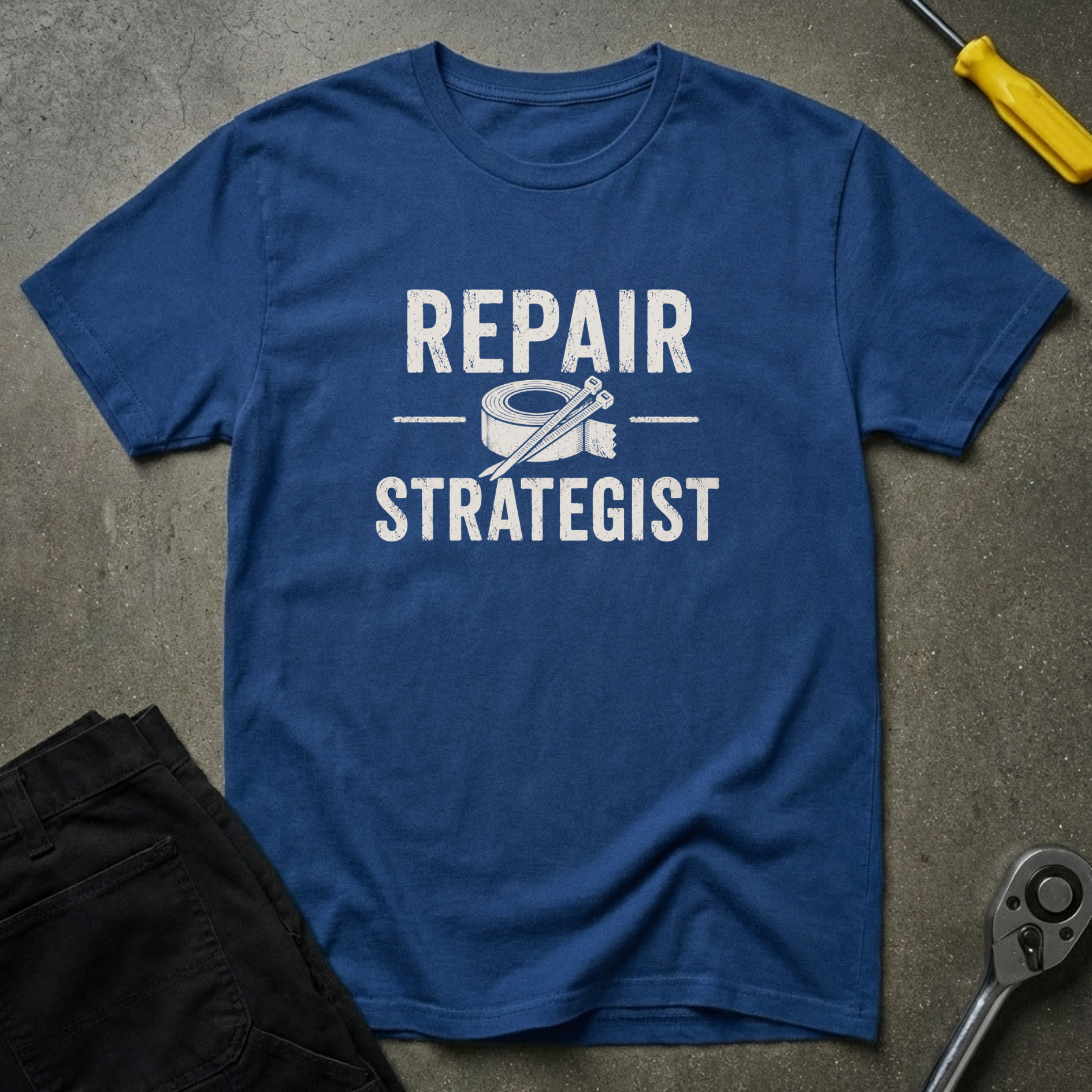Repair Strategist-Zip&Tape T-Shirt