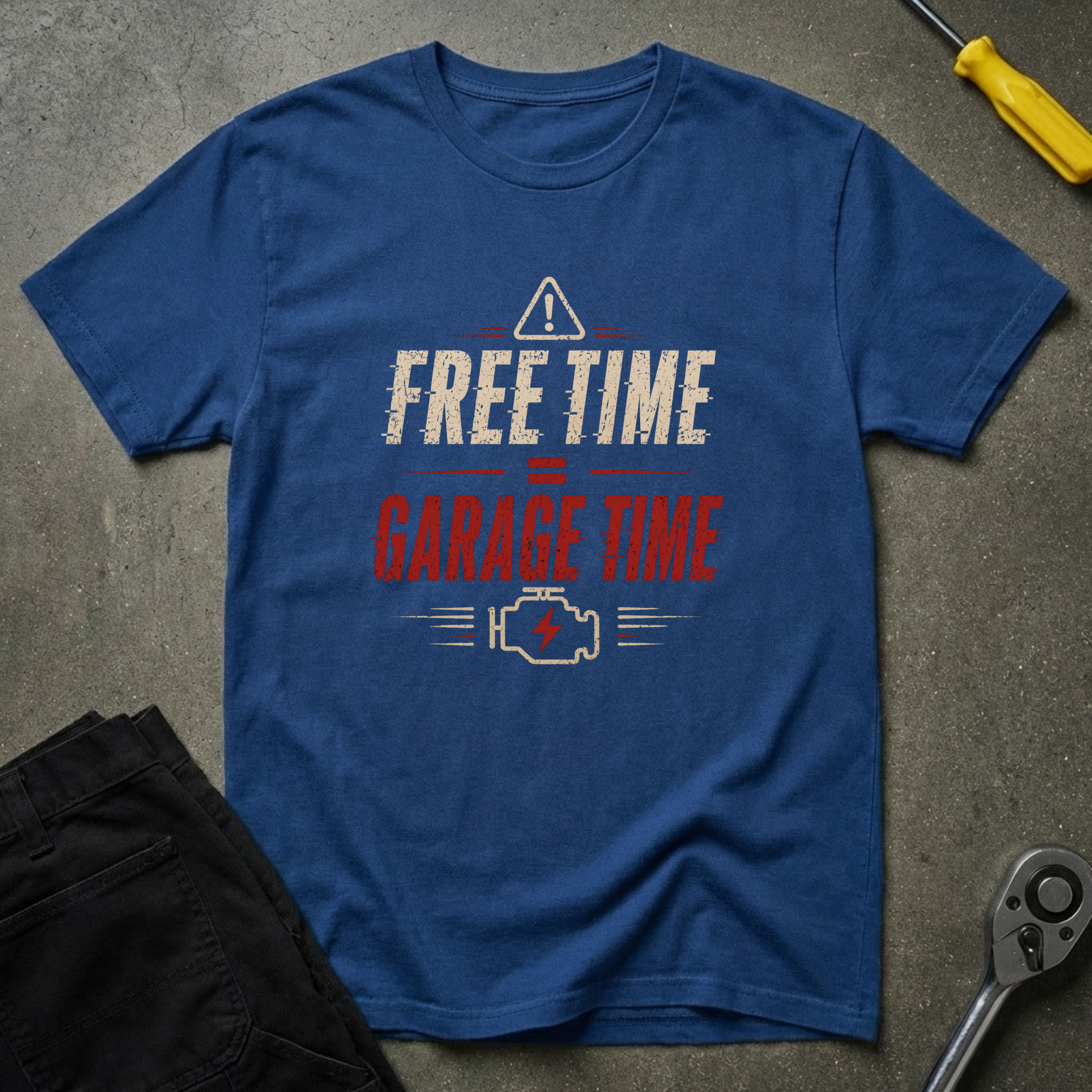 Free Time = Garage T-Shirt