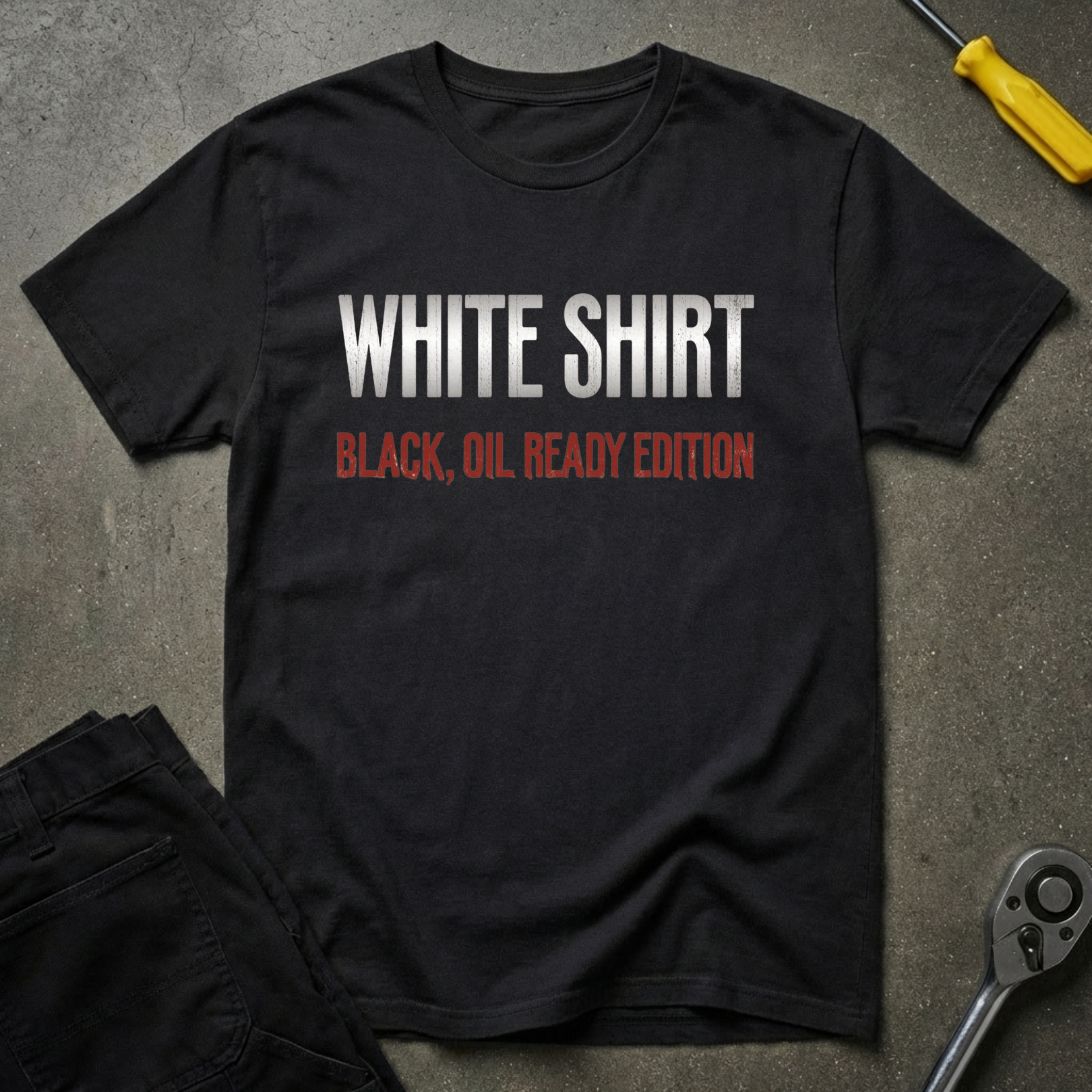 White Shirt Oil T-Shirt